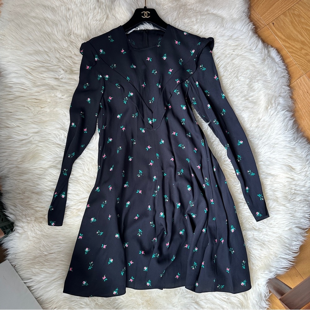 Floral Black Dress